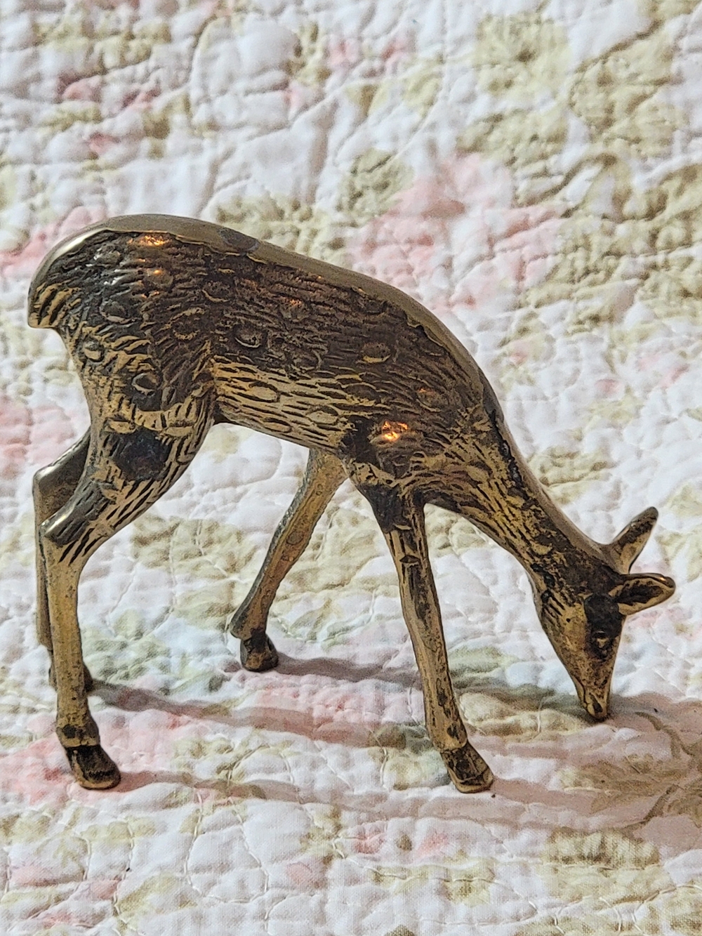Decorative Brass Deer Figurine - Gold Accent Home Art